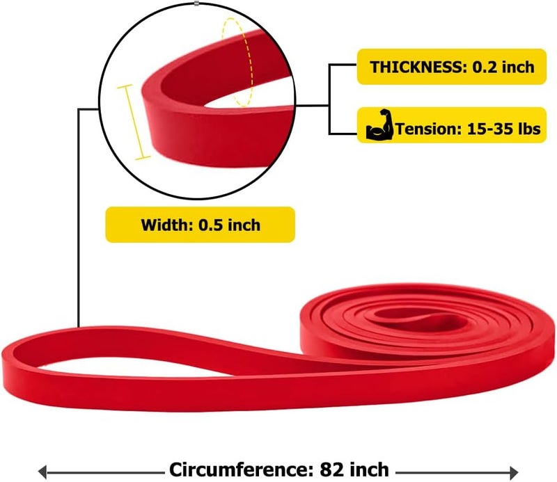 ROSAPOAR Resistance Band Pull up Band Fitness Exercise Bands Natural Latex for Workout Body Stretch Powerlifting Band Fitness Sport Training at Home/The Gym - Image 2